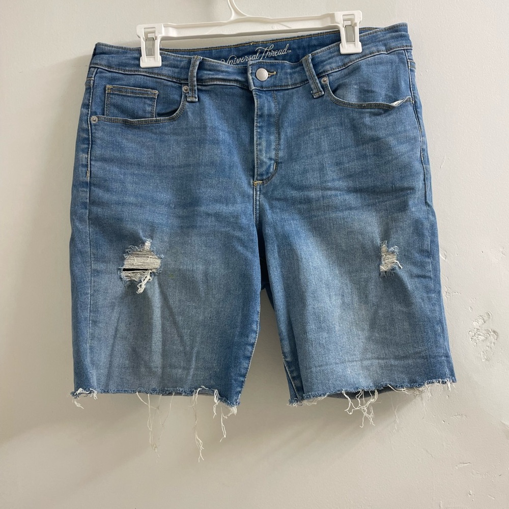 Universal Thread Light Blue Distressed Jean Shorts